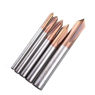 3 Flutes 90 Degree AlTiN Coating Chamfer Mill HRC55 2-8mm Tu