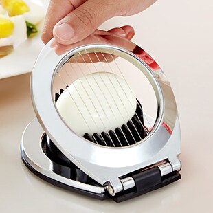Practical Boiled Egg Cutter 2 in 1 Stainless Steel Egg Fruit