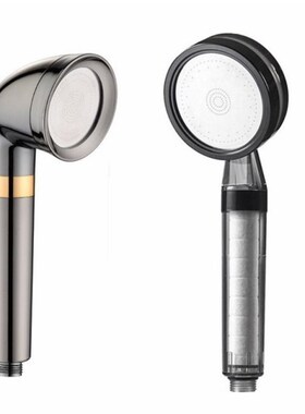 Hand Held Shower Head Filter Water Pressure Boost Detachable