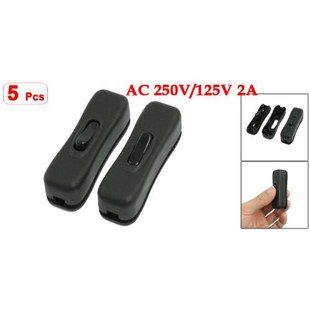 250V Line Pcs OFF Plastic 125V Black Button