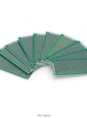 2018 10 Pcs 3x7cm Double Side Prototype DIY PCB Tinned Glass