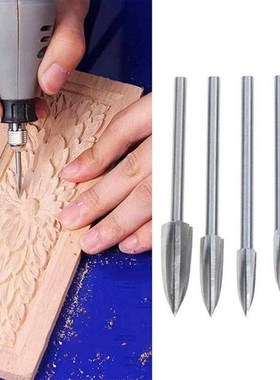 5 Pcs Woodworking Carving Tool Wood Carving Drill Bit Drilli