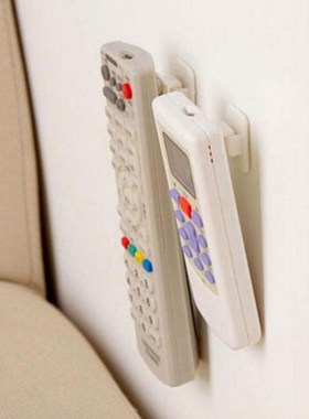 4Pcs/Pack Self Adhesive Plastic Hooks Holder Remote Control