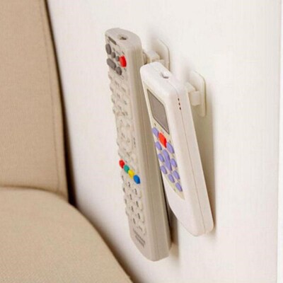 4Pcs/Pack Self Adhesive Plastic Hooks Holder Remote Control