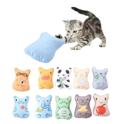 5pcs Catnip Teeth Grinding Pet Supplies Cute Interactive Plu