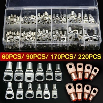 Copper Cable Lugs Ring Terminals Kit with Box SC6-SC25 Tinne