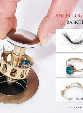 Universal Wash Basin Bounce Drain Filter Sink Drain Stopper