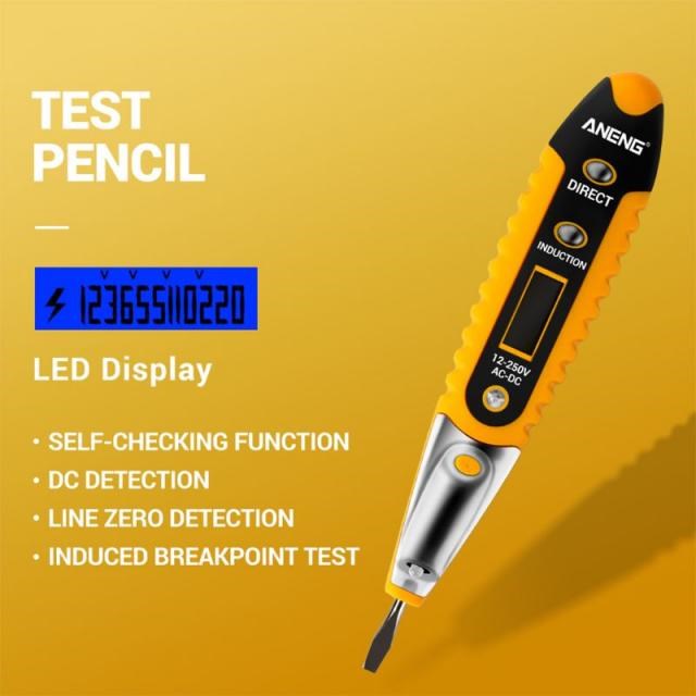 Contact Tester Pen 12-250V AC Voltage Detectors Tester Meter