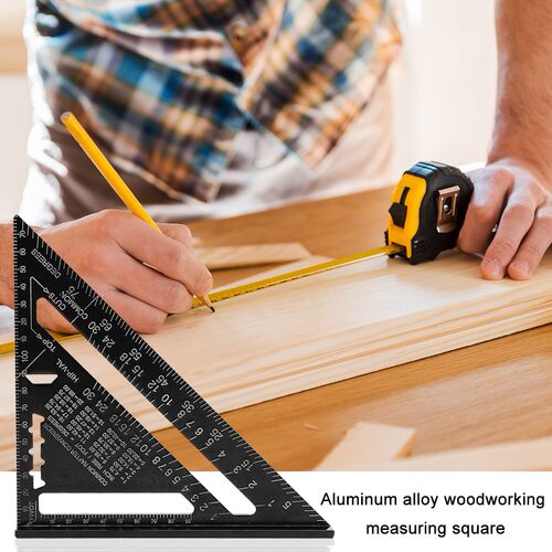 7 inch Triangular Ruler Woodworking Try Square Triangle Angl