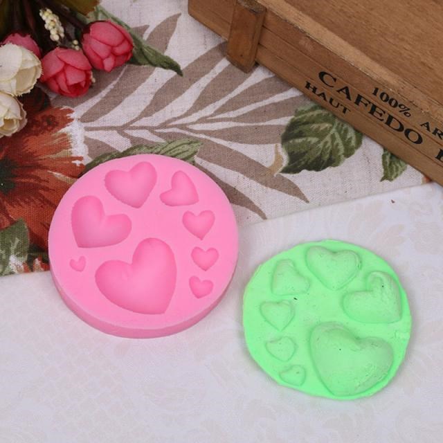 1PC 8 Holes Heart Shape Silicone Cake Mold Chocolate Soap St