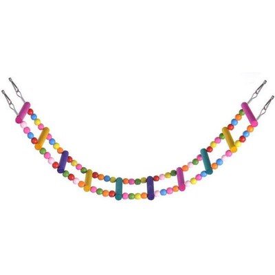 Practical Portable Bird Colorful Swing Wooden Bridge Climbin