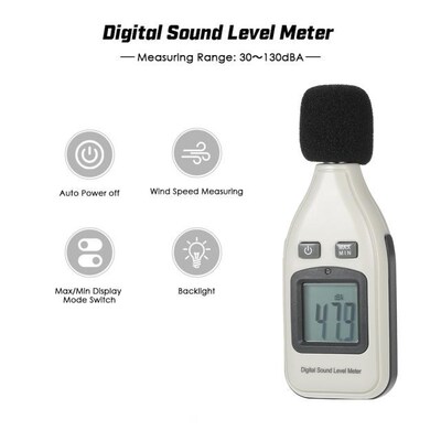 LCD Digital Sound Level Meter Noise Volume Measuring Instrum