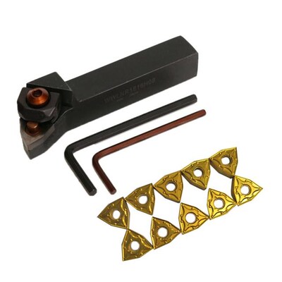 WWLNR1616H08 16x100mm Lathe Turning Tool Holder + 10Pcs WNMG
