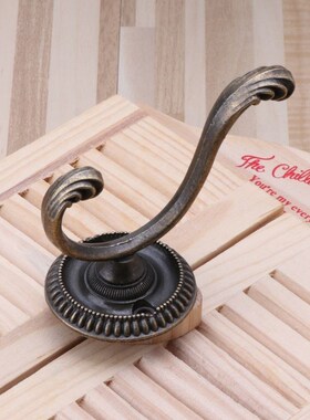 Vintage Retro Clothes Dual Hook Hat Bag Coat Organizer Wall