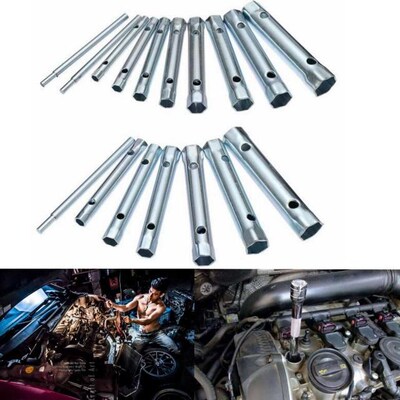 6PC/10PC 8-19mm 6-22mm Metric Tubular Box Wrench Set Tube Ba