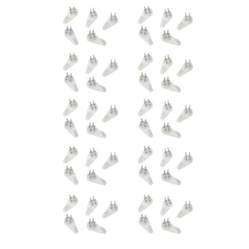 1 Set 50 Pcs White Plastic+Metal Invisible Traceless Wall M