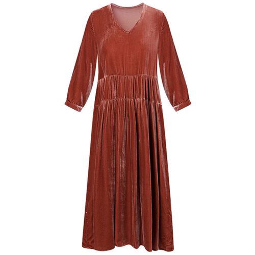 Plus size Dress Elegant Fairy velour Dress Spring Autunm Lan