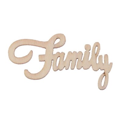 15Pcs Wooden Family Table Confetti Scatter Vintage Rustic We