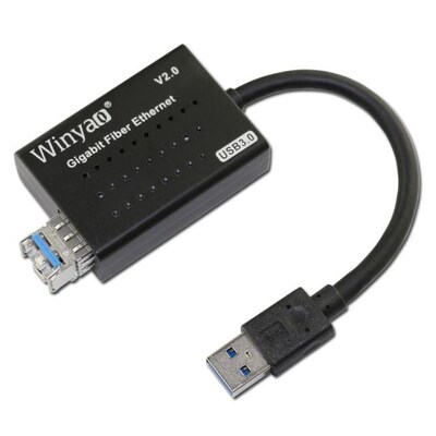 Fiber Gigabit Ethernet to USB3.0 Adapter Single Mode 1310nm