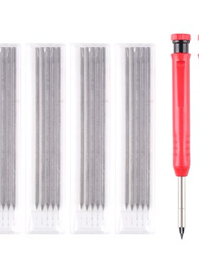 Solid Carpenter Pencil Set with 24 Refill Woodwork Lead Pen