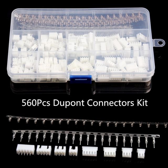 560Pcs 2.54mm Dupont Connector Jumper Wire Cable Pin Header