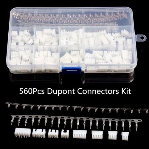 560Pcs 2.54mm Dupont Connector Jumper Wire Cable Pin Header