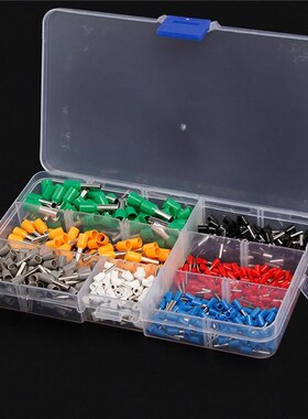 600Pcs/Set AWG 22 - 14 Insulated Cord Pin End Terminal Bootl