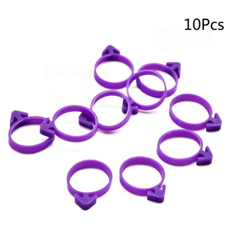 10Pcs Silicone Icing Pastry Ties Bag Sealing Circle Rings Cr