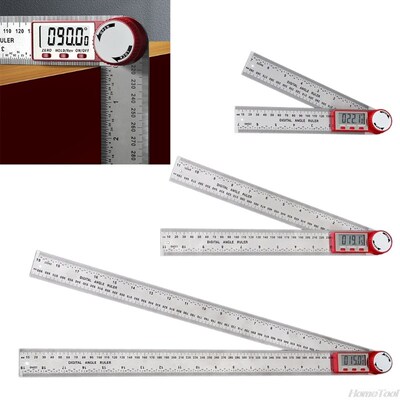 Stainless Steel Digital Angle Meter Ruler Metric Inch Protra