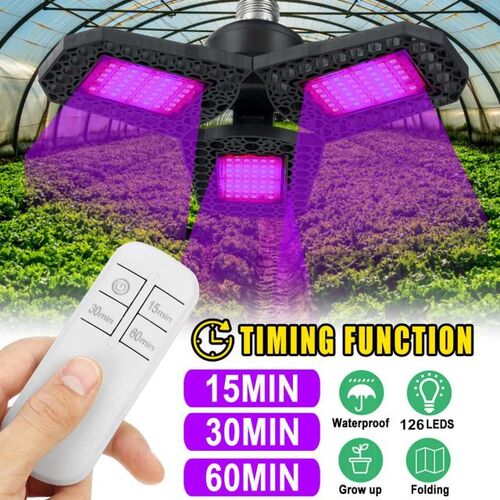 200W 126 LED Full Spectrum Grow Lights E27/E26 Indoor Plants