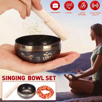 Nepal handmade xizang Buddha sound bowl Yoga Meditation Chan