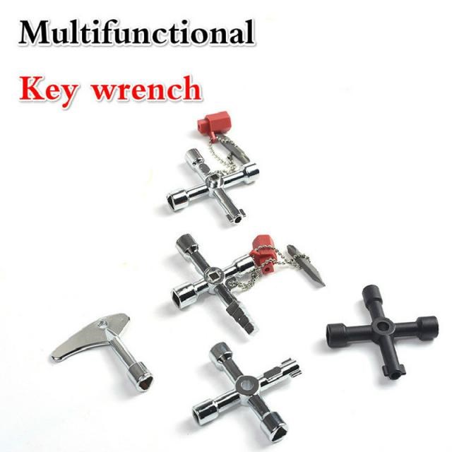 Multifunction 4 Ways Universal Triangle Wrench Key Plumber K