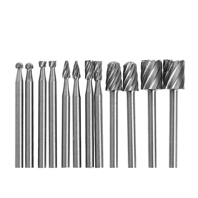 12Pcs/set 1/8 Inch Shank HSS Rotary Files Burr Drill Set Rot