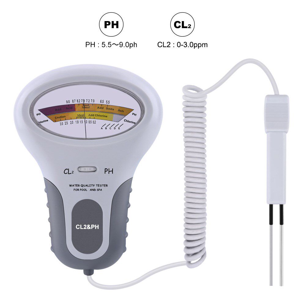 2 in 1 PH Chlorine Meter Tester PC-101 PH Tester Chlorine Wa