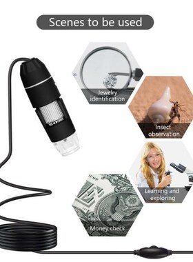 2MP 1080p 3 in 1 USB Type-C Micro-USB 1000X Microscope Magni