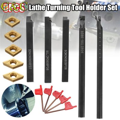 New Arrival 5pcs 8mm Shank Indexable Lathe Turning Tool Hold