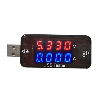 USB Charger Tester Double Row Shows USB Current Voltage Char