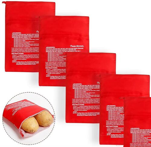 Microwave Baking Potatoes Bag Easy To Cook Steam Pocket Quic