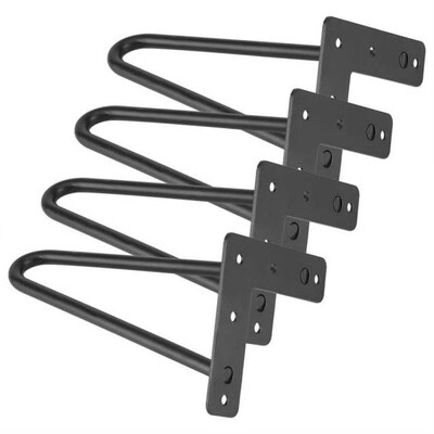 4Pcs Black Iron Table Desk Legs Furniture Leg Home Accessori