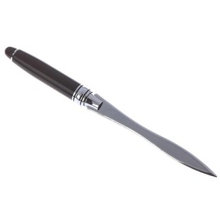 1Pc Stainless Steel Letter Opener Full Black Handle Fast Let