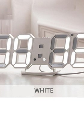3D Digital Alarm Clock Wall LED Number Time Clock  Led Elect