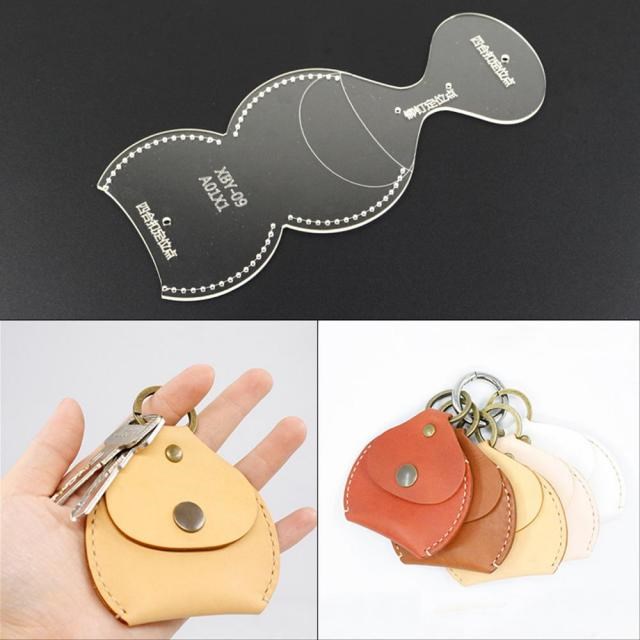 Acrylic Clear DIY Tool Leather Mini Wallet Coin Purse Patter