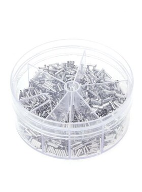 Round Box 1900pcs Insulated Bare Copper Crimp Wire Connector