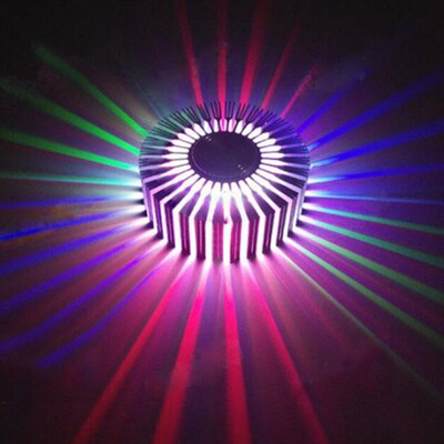 3W Mounted LED Wall Light RGB Effect Lamp Sunflower Projecti