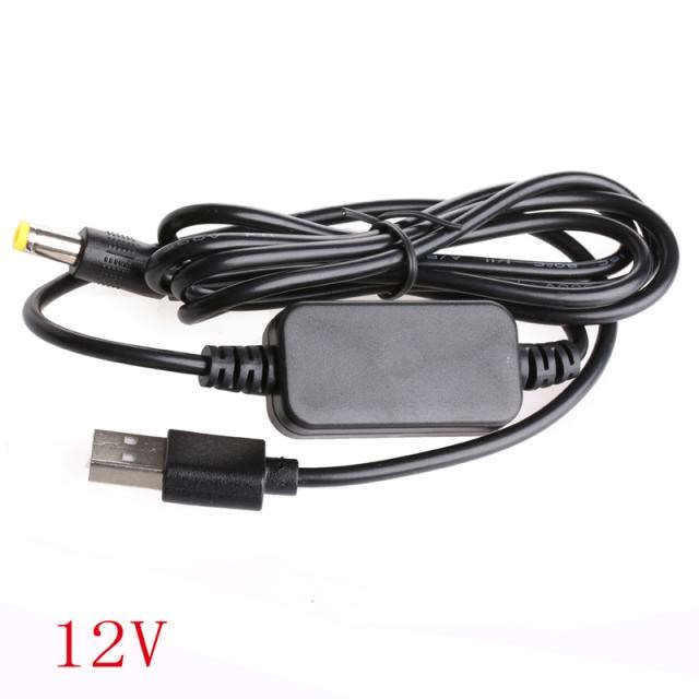 DC-DC Converter Cable USB 5V to 9V/12V DC Jack 5.5mmx2.1mm S