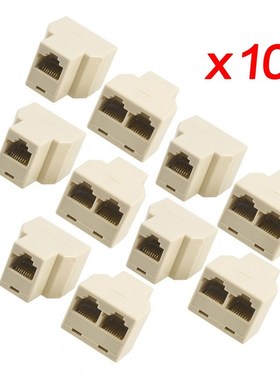 SODIAL(R) 10 Pcs 3 Way RJ45 LAN Network Ethernet Splitter Co