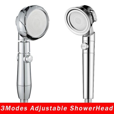 RecabLeght 3 Modes Stop Water Bath Shower Head Adjustable Ra
