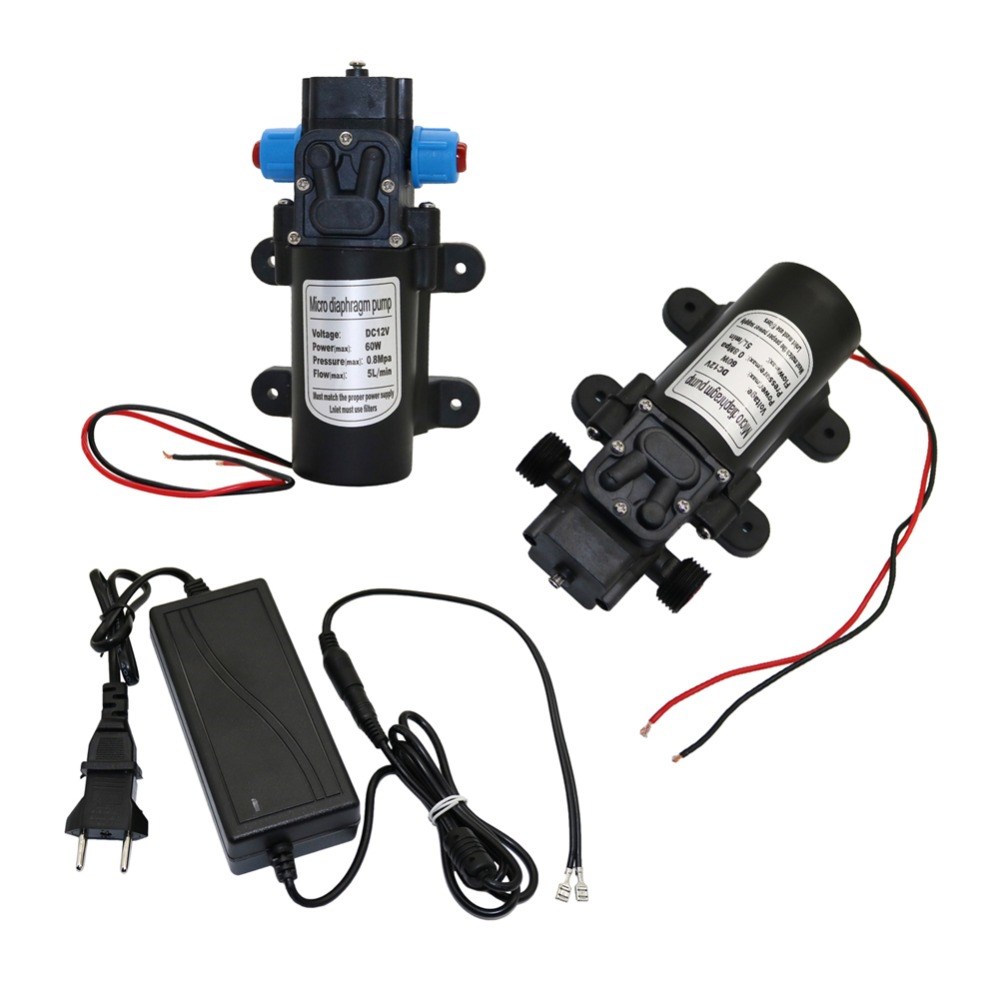 DC 12V 60W Micro Diaphragm Water Pump Self-priming Booster P