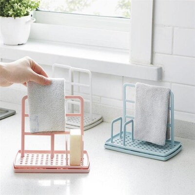 Kitchen Storage Rack Towel Sponge Drain Racks Rag Dishcloth