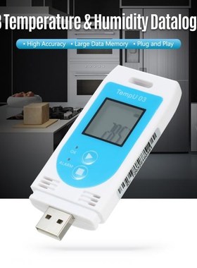 USB Temperature Humidity Data Logger with 32,000 Record Capa